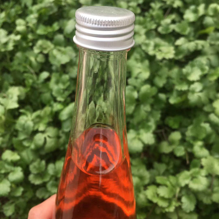 Download 500 ML Round Clear Glass Wine Bottle with Metal Screw Cap