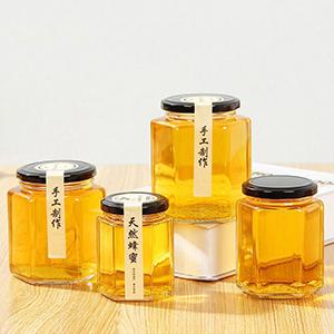 Display for Purchasing Honey Glass Hexagon Jar by EXW Cheapest Price 