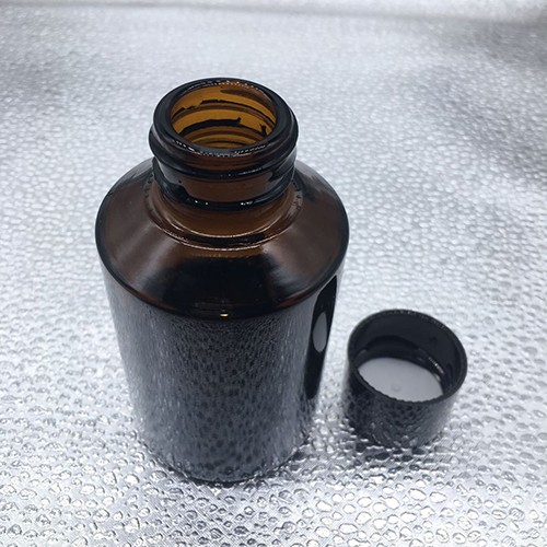 100 ML Cylinder Amber Glass Medicine Bottles with Plastic Screw Cap