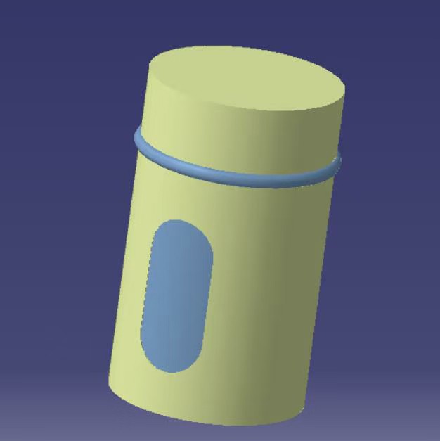 3D Virtual Model Design of Storage Glass Jar with Metal Cover Cap and True Finished Bottle