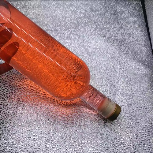 No.1 of 500 ML Clear Round Glass Wine Bottle with Cork  