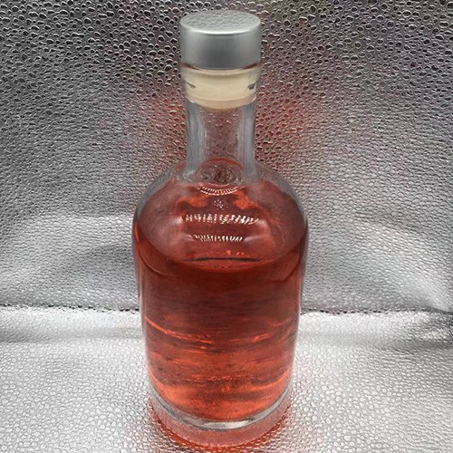 No.2 of 750 ML Round Clear Glass Wine Bottle with Cork