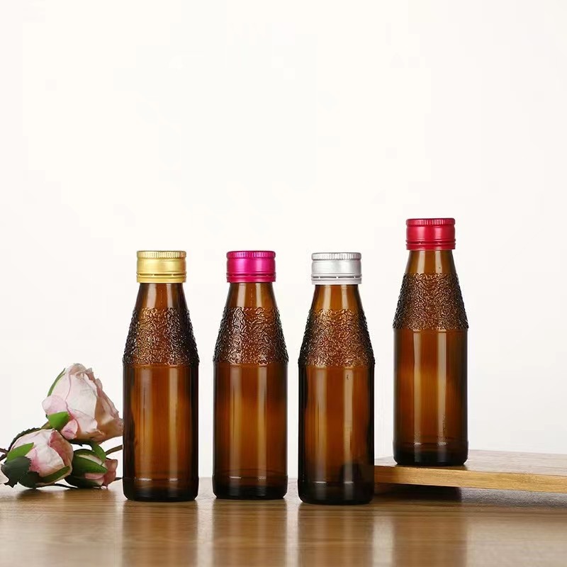 Amber Syrup Glass Jar