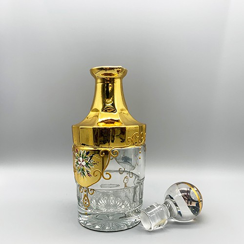 Aroma Fragrance Glass Diffuser with Hot Gold Stamp Pattern