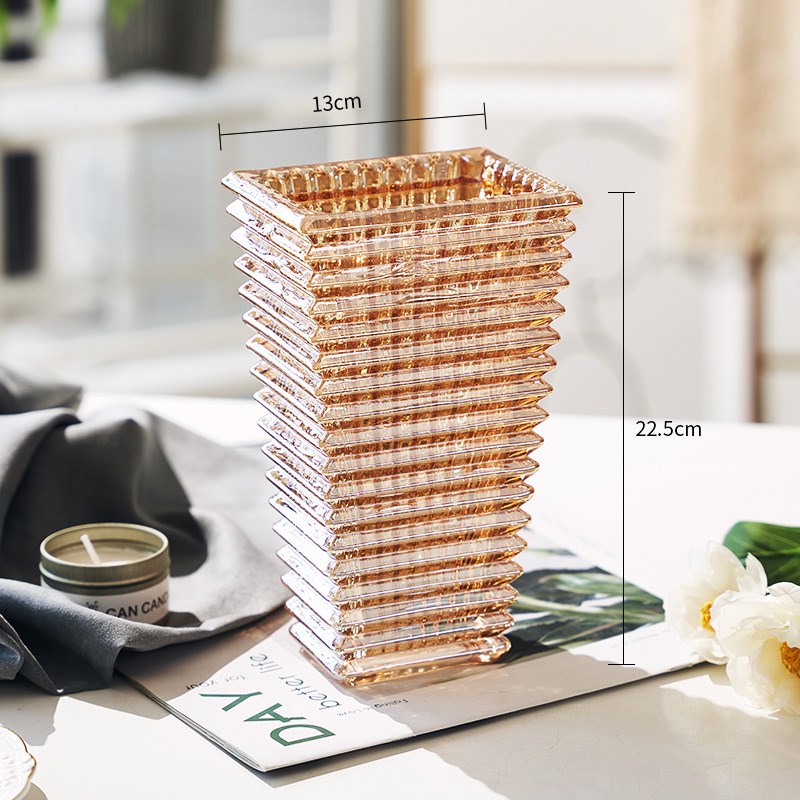 Baccarat Style Glass Vase for Home Decoration