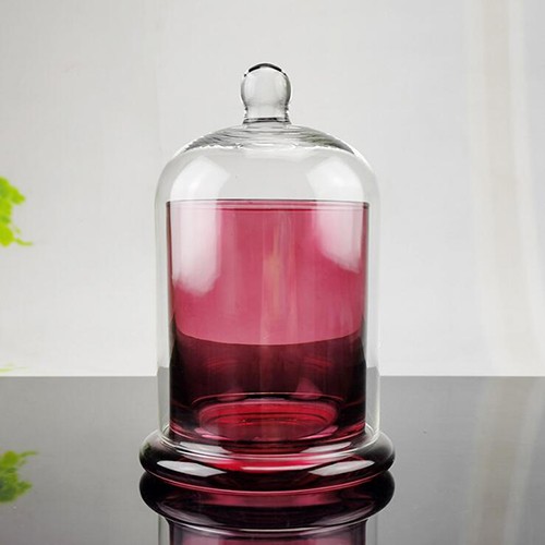Bell Cloche Shape Glass Wax Holder with Many Colors