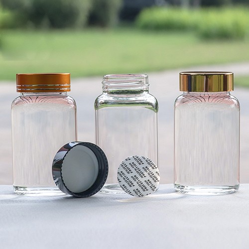 Wholesale Borosilicate Glass Pharmaceutical Pill Bottle Glass Medicine Viatmin Capsule Container Jar 