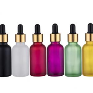  Bulk Sale Boston Essential Oil Matte Glass Bottle Jar with Screw Cap Dropper for Personal Care 