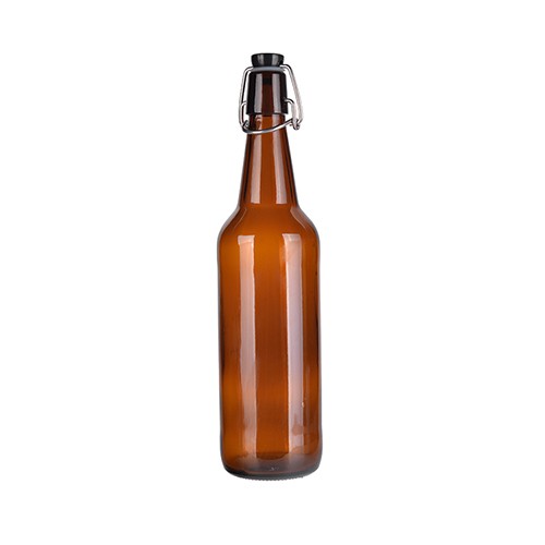 Bulk Sale Kinds Capacity Amber Brown Swing Top Beer Glass Bottle With Colored Lock Cap 
