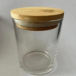 Candle Glass Cup with Bamboo Lid Wholesale