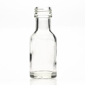 China Factory Wholesale Mini Fruit Wine Beverage Spirit Liquor Clear Round Glass Bottle Logo Accepted 