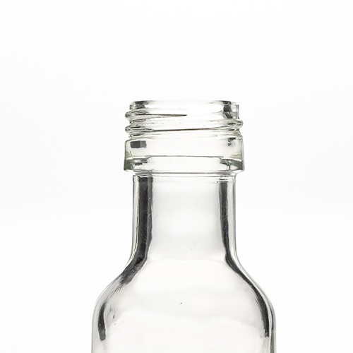 China Factory Wholesale Mini Fruit Wine Beverage Spirit Liquor Clear Round Glass Bottle Logo Accepted 