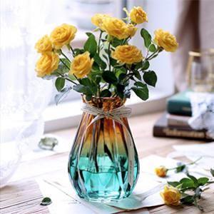 China Supplier Ins Style Centerpiece Decorative Colored  Flower Vase Glass for Decoration Wedding Party Home Office Room 