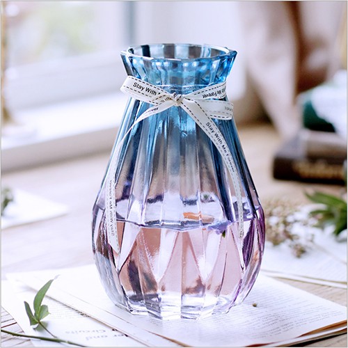 China Supplier Ins Style Centerpiece Decorative Colored  Flower Vase Glass for Decoration Wedding Party Home Office Room 