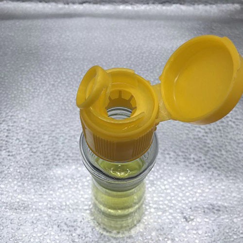 4.0 OZ Clear Cylinder Cooking Oil Glass Bottle with Plastic Cap