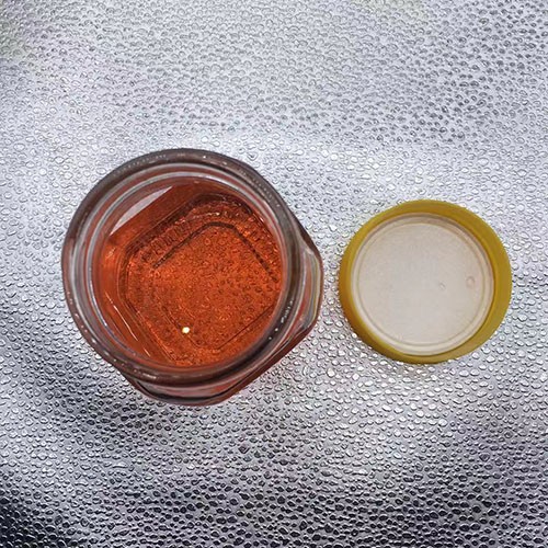 400 ML Clear Eight Arrises Square Bottom Honey Glass Jar with Plastic Screw Cap