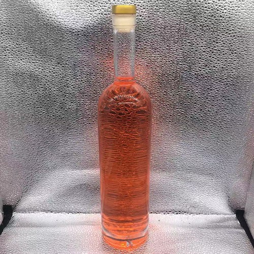 No.1 of 750 ML Clear Glass Wine Bottle with Cork