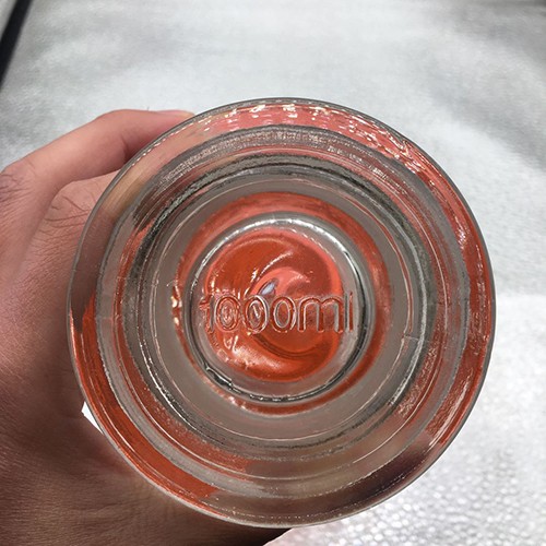 1L Clear Round Bottom Chemical Reagent Medicine Jar with Glass Matte Lid