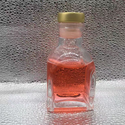 3.2 OZ Clear Square Bottom Glass Aromatherapy with Lid