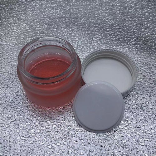 Different Capacity Cosmetic Frosted Glass Cream Jar with Plastic Cushion and Screw Cap