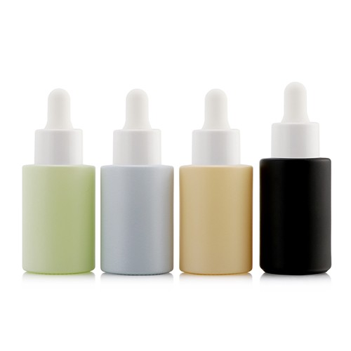 Wholease Custom Frosted Perfume Essential Oil Cosmetic Glass Bottle with Dropper Pump Pipette