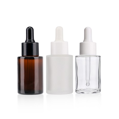 Wholease Custom Frosted Perfume Essential Oil Cosmetic Glass Bottle with Dropper Pump Pipette