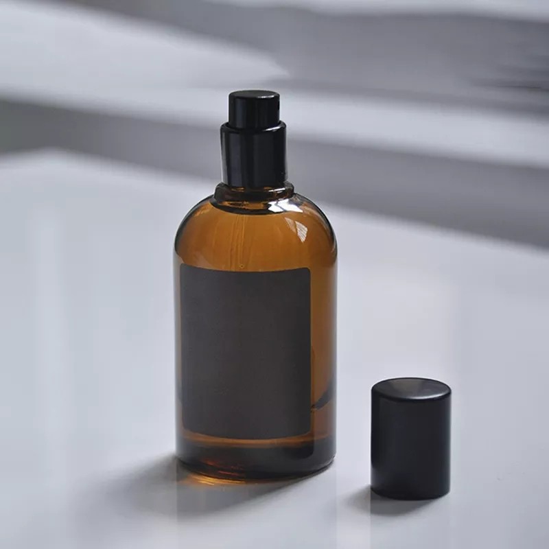 Custom Round Empty Fragrance Glass Perfume Bottle with Cap