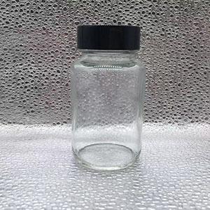 110 ML Cylinder Transparent Glass Medicine Bottles with Plastic Screw Cap