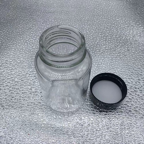 110 ML Cylinder Transparent Glass Medicine Bottles with Plastic Screw Cap