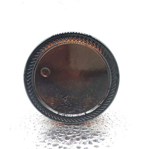 2 OZ Dark Amber Round Cosmetic Cream Jar with Plastic Screw Cap 