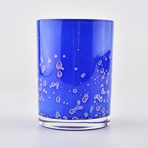Glass Candle Jar Empty Cobalt Bule Glass Tumbler Cup for Making Candle Holder with Logo from China Wholesale Supplier