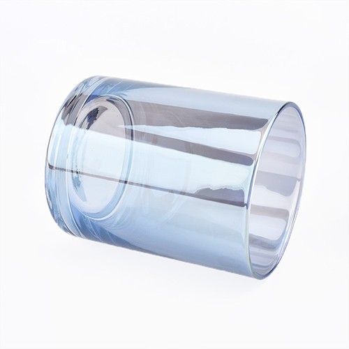 Glass Candle Jar Empty Iridescent Glass Cup for Making Candle Holder from China Wholesale 