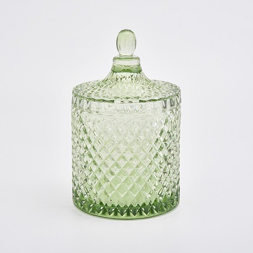 Glass Candle Jar Empty Sparying Glass Cup wit Lid for Making Candle Holder from China Wholesale Supplier 