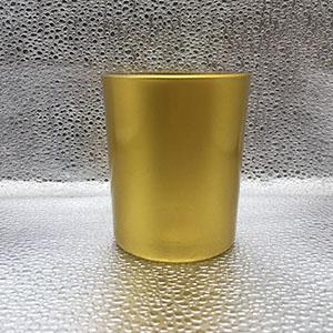 390 ML Factory Wholesale Golden Glass Candle Holder for Decoration
