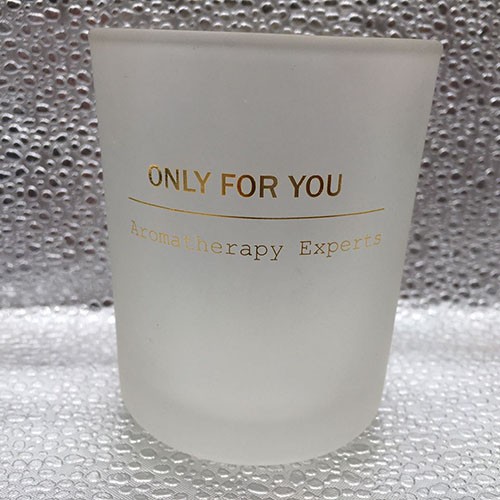 200 ML Factory Wholesale White Matte Glass Holder with Logo
