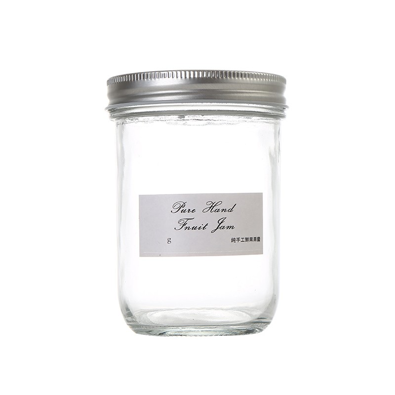 Bulk Sale Clear Fish Sauce Caviar Jam Wide Mouth Storage Glass Jar Can with Customization Paper Logo