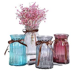 China Supplier Custom Antique Colorfu Flower Glass Vase for Decoration Wedding Party Home Office Room