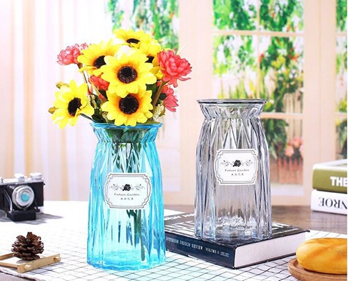 China Supplier Custom Antique Colorfu Flower Glass Vase for Decoration Wedding Party Home Office Room