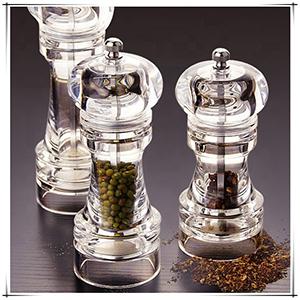 Glass Acylic Pepper Mill Mini Manual Glass Shaker Grinder for Spice Condiment Seasoing from China Supplier for Buying in Bulk at Best Price