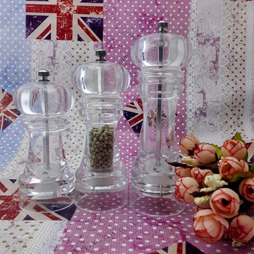 Glass Acylic Pepper Mill Mini Manual Glass Shaker Grinder for Spice Condiment Seasoing from China Supplier for Buying in Bulk at Best Price