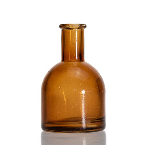 Wholesale Glass Diffuser Aromatherapy Bottle 200 ML Round Amber Scent Oil Empty Glass Jar for Room Air Fresher 