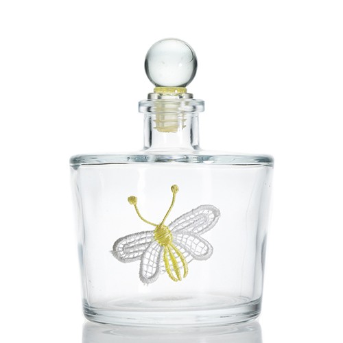 Wholesale Glass Aromatherapy Diffuser Bottle Round  Jar with Butterfly Logo from Factory Supplier in China 