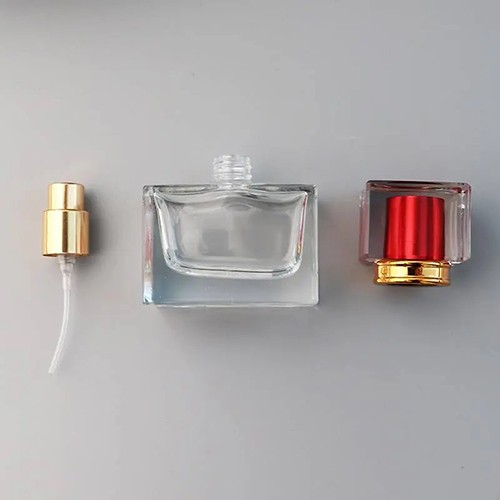 Glass Bottle Perfume Bottle  Luxury 30 ML Mini Glass Portable Jar with Atomizer and Acrylic Cap for Traveling