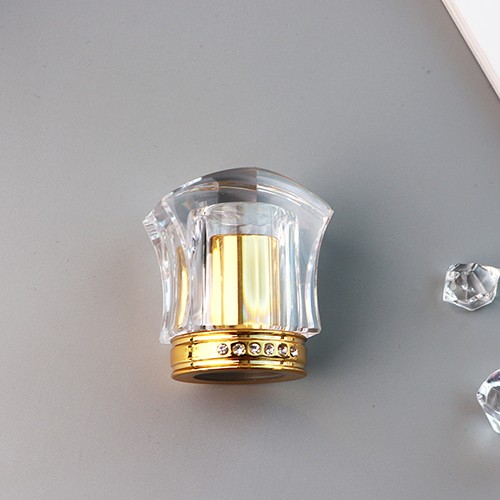 Glass Bottle Perfume Bottle 50 ML Refillable Portable Oval Shape Clear Glass Jar with Atomizer and Acrylic Cap Wholesale