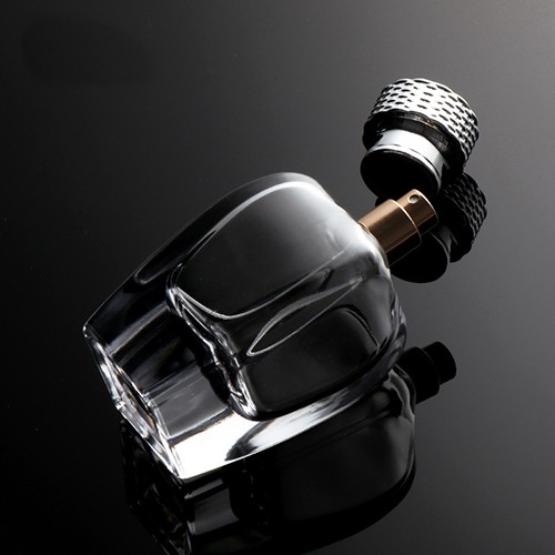 Glass Bottle Perfume Bottle 100 ML 3.6 OZ Luxury Refillable Portable Clear Glass Jar with Sprayer Wholesale