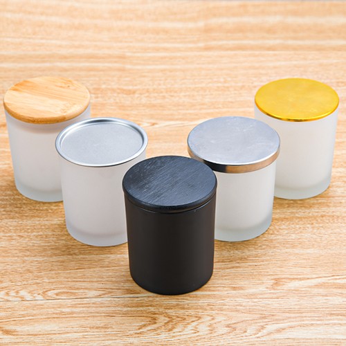 Glass Candle Cup Clear Cylinder Matte Spray Colored Glass Wax Jar with Customized Logo from China Supplier at Best Price Buying in Bulk