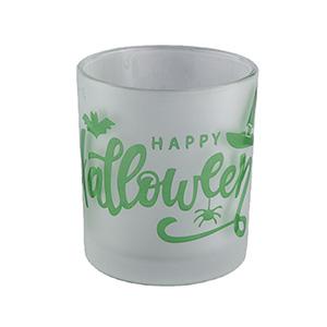 Glass Empty Candle Jar Cup with Halloween Logo for Making Candle Holder from China Manufacture Wholesale  