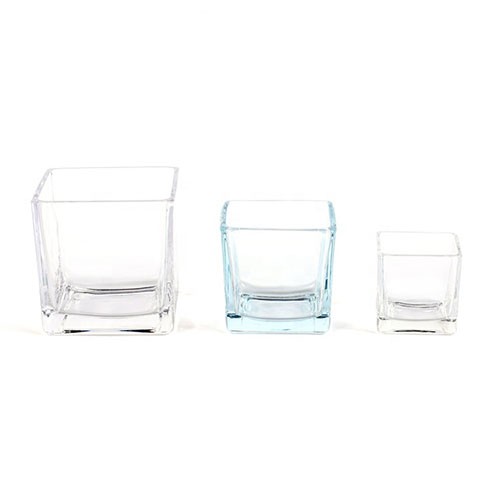 Glass Canlde Container Square Bottom Glass Holder Cup Jar for Candle Making Buying in Bulk from China