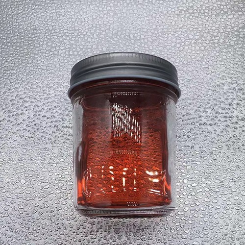 7.1 OZ  Wide Mouth Glass Caviar Jar with Metal Screw Cap