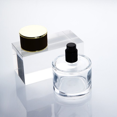 Glass Clear Perfume Bottle Fragrance Cylinder Empty Jar Wholesale